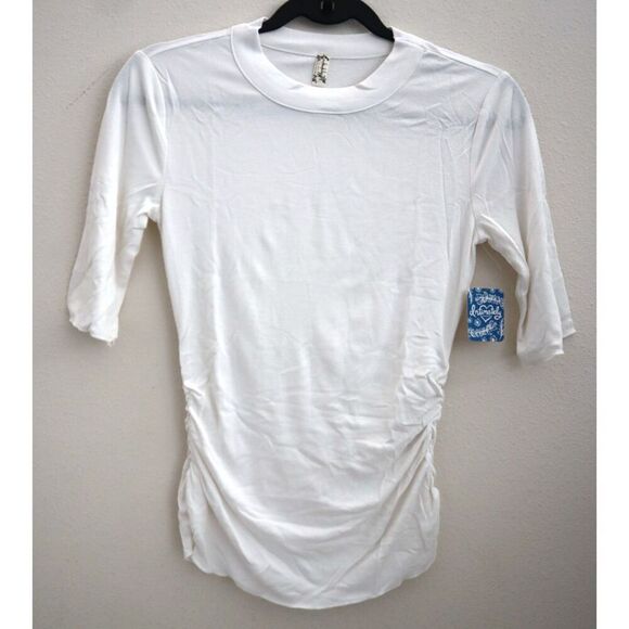 Intimately Free People OB1060305 Women's Sz XS White Talk To Me T-Shirt - Picture 1 of 6